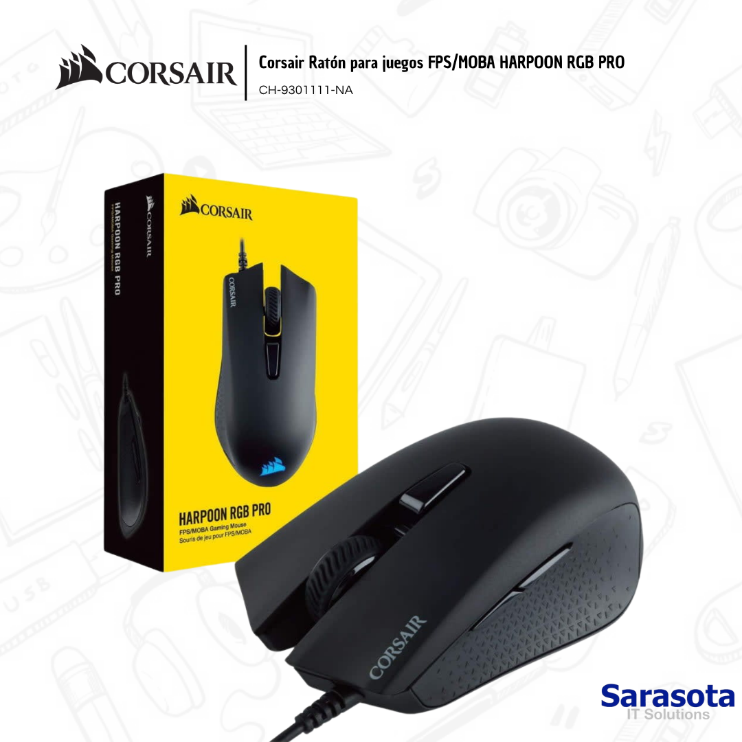 accesorios para electronica - Corsair Ratón para juegos FPS/MOBA HARPOON RGB PRO 2