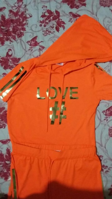 ropa para mujer - Conjunto Buzz con capucha size L color Naranja Neon