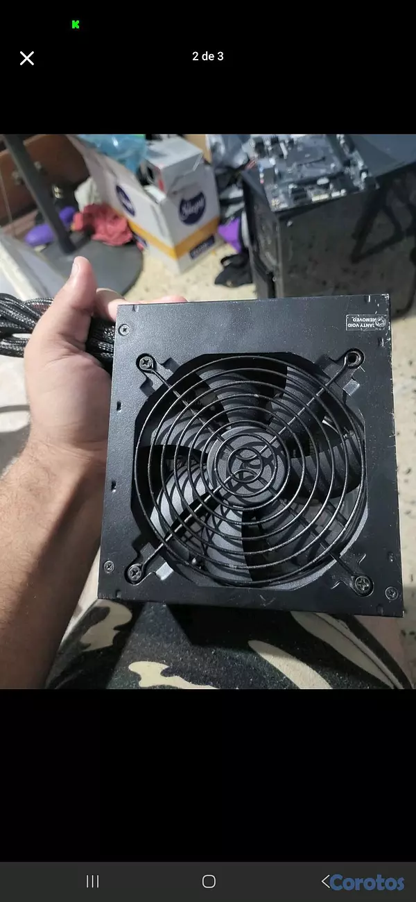 computadoras y laptops - se vende fuente de poder de 500W y placa madre A320M-S2H  2