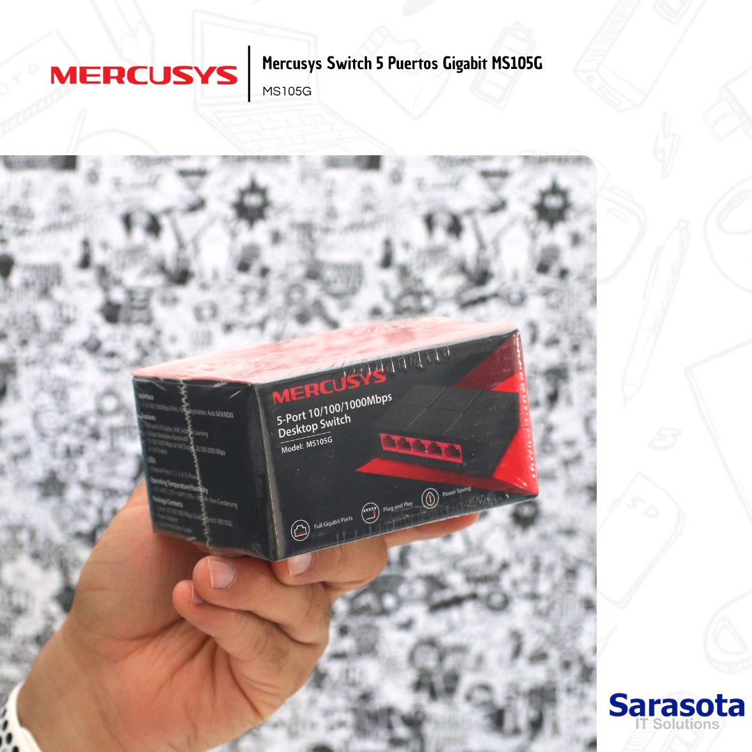 accesorios para electronica - Mercusys Switch 5 Puertos Gigabit MS105G MS105G