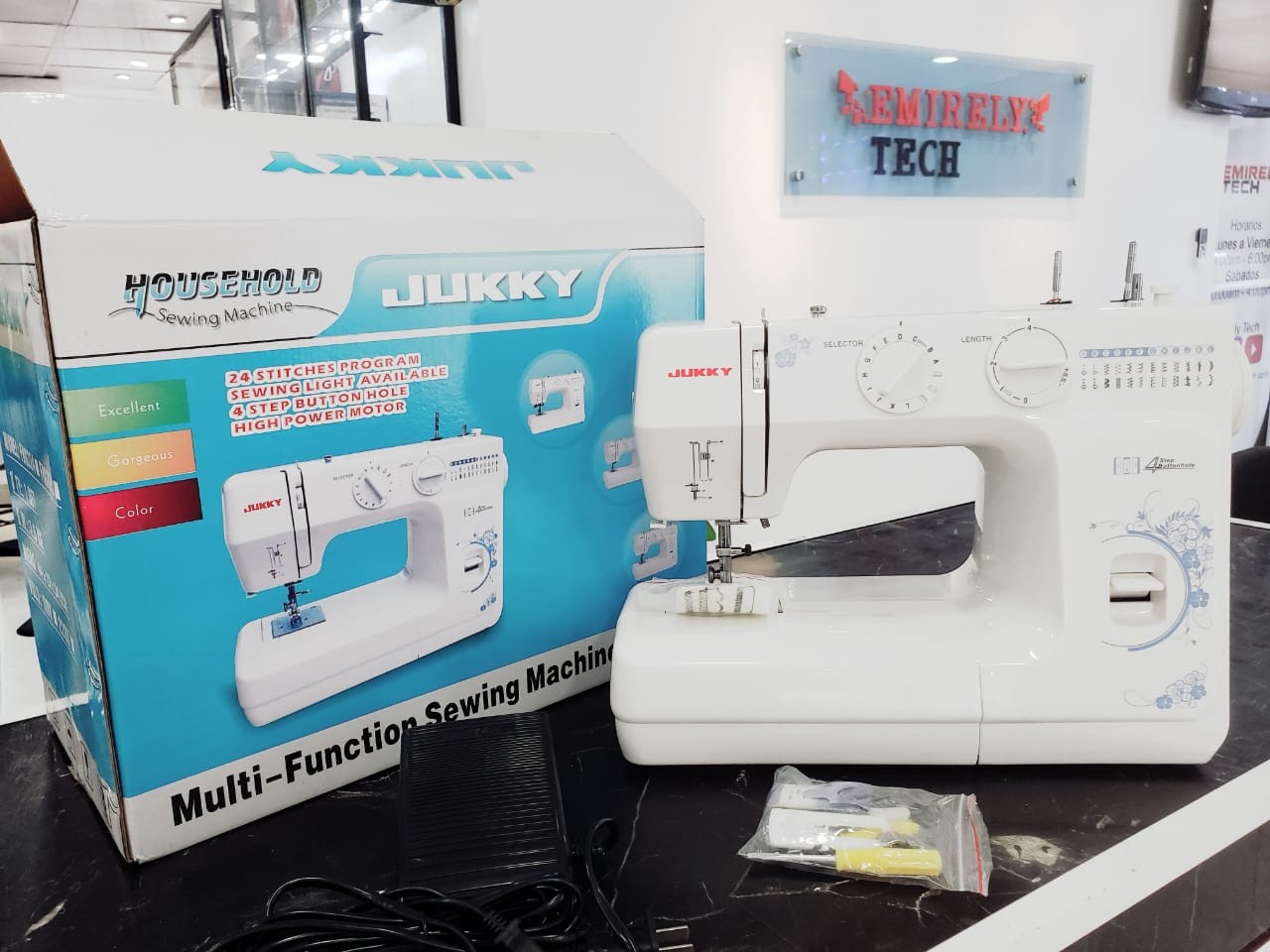 equipos profesionales - Maquina de coser Electrica multifuncional profesional JUKKY FH6224 7