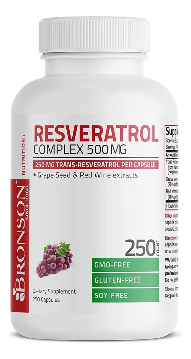 Salud y Equipamiento Médico - Resveratrol 500 Complex 250caps - - Unidad A $1488 1