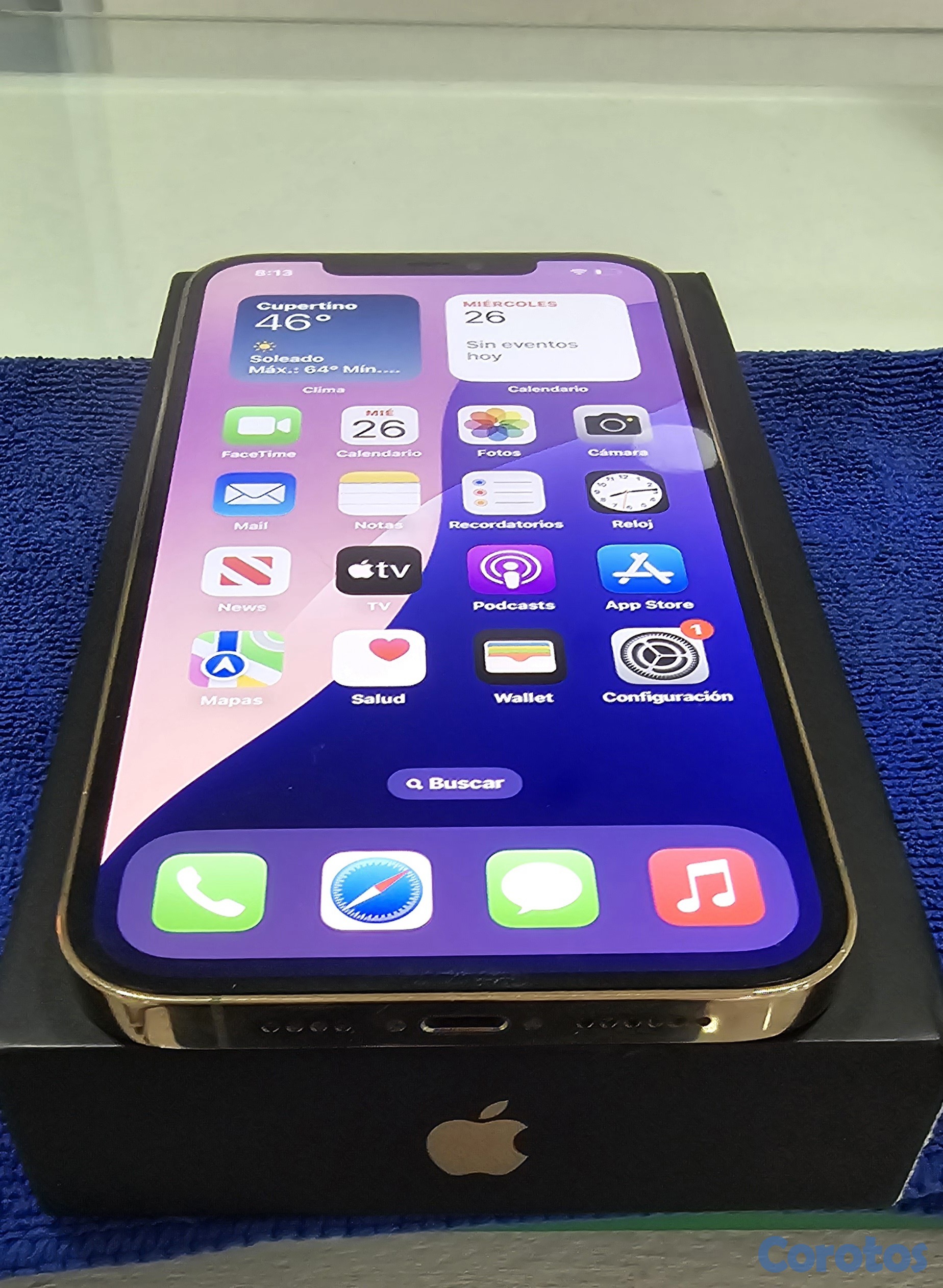 celulares y tabletas - iphone 12 Pro Max Gold Dorado 128gb en Caja Factory Unlocked  5