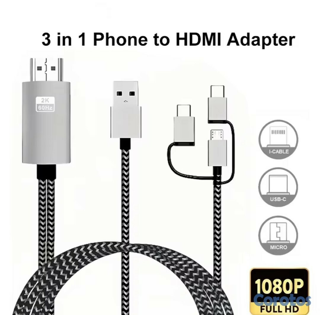 otros electronicos - Cable HD 3 en 1 3