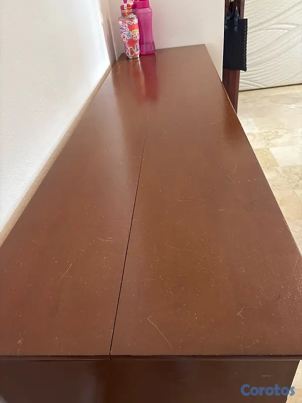 muebles y colchones - gavetero de caoba centenaria antiguo  3