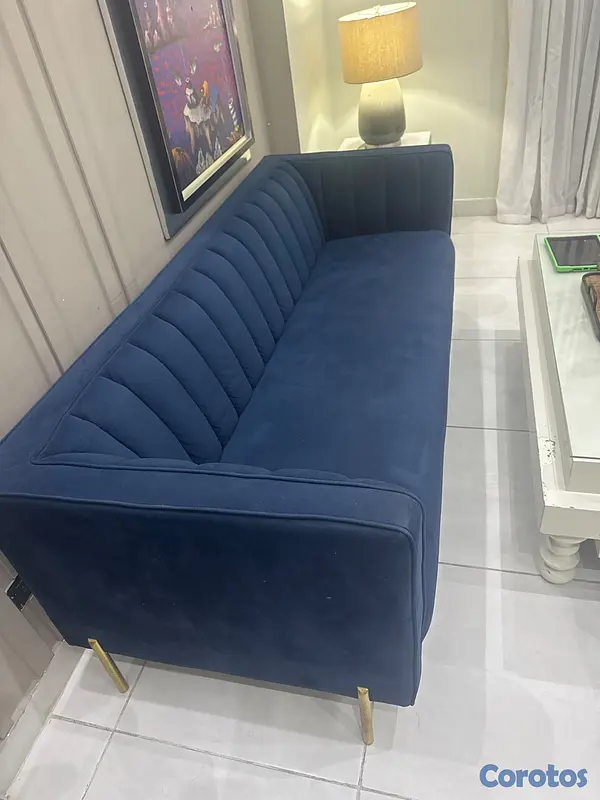 muebles y colchones - Sofa de 3 asientos con othman, Ilumel  2