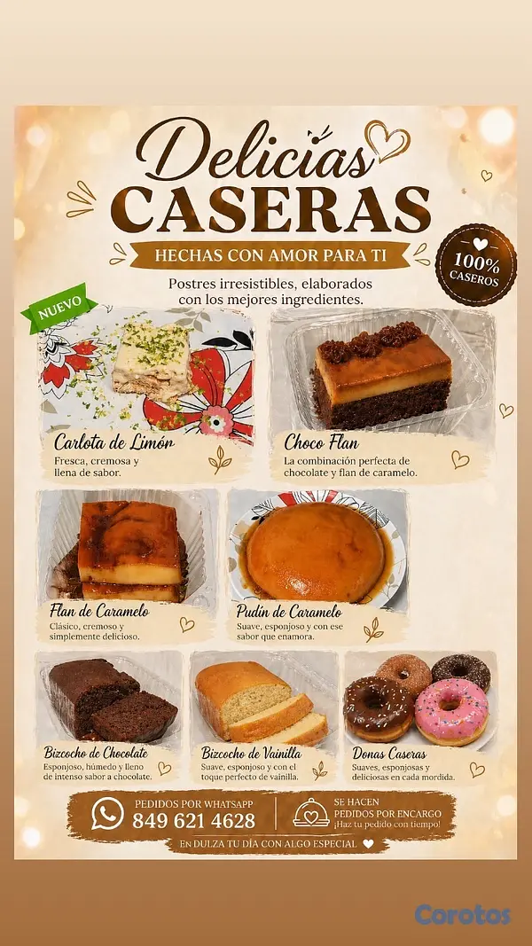 servicios profesionales - venta de postres  6
