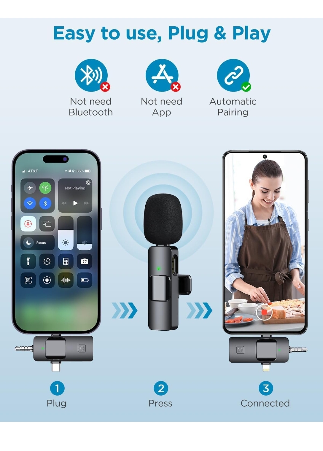 camaras y audio - Micrófono para celulares iPhone, Android y cámaras. 3