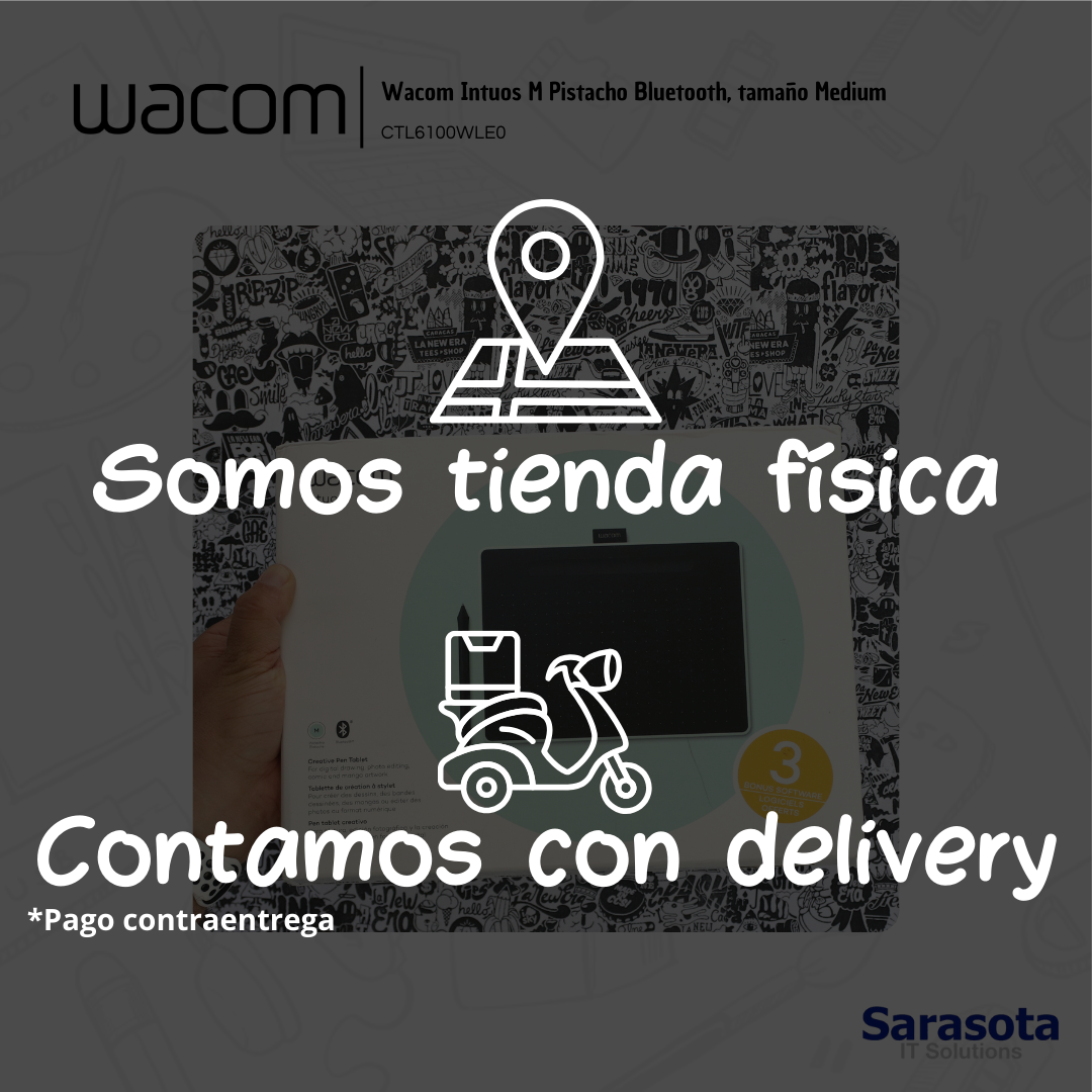 accesorios para electronica - Wacom Intuos M Pistacho Bluetooth 2