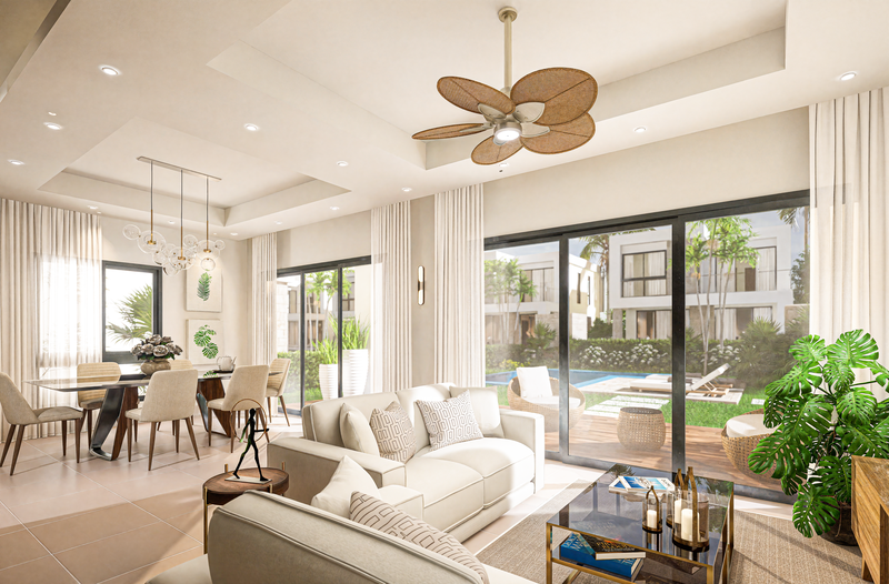 casas vacacionales y villas - Villas en Vista Cana en Plano con facilidades 1