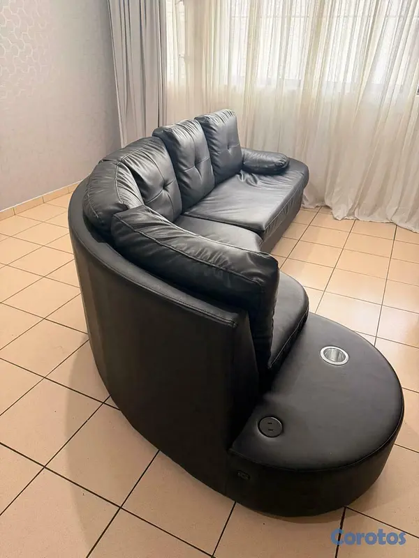 muebles y colchones - Mueble de sala negro 4–5 plazas en excelentes cond 4