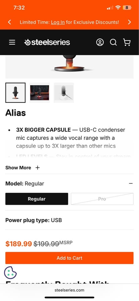 camaras y audio - Microfono Steelseries Alias 0
