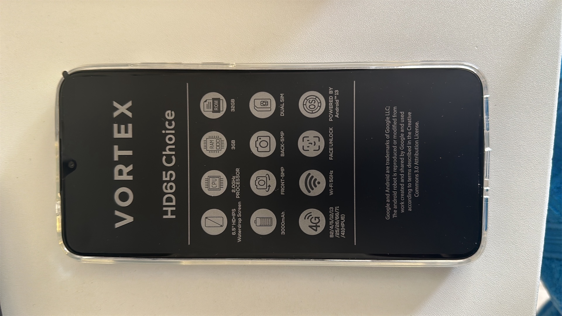 celulares y tabletas - VORTEX HD65 nuevo de caja para todas las compañías forro y cargador 3800 0