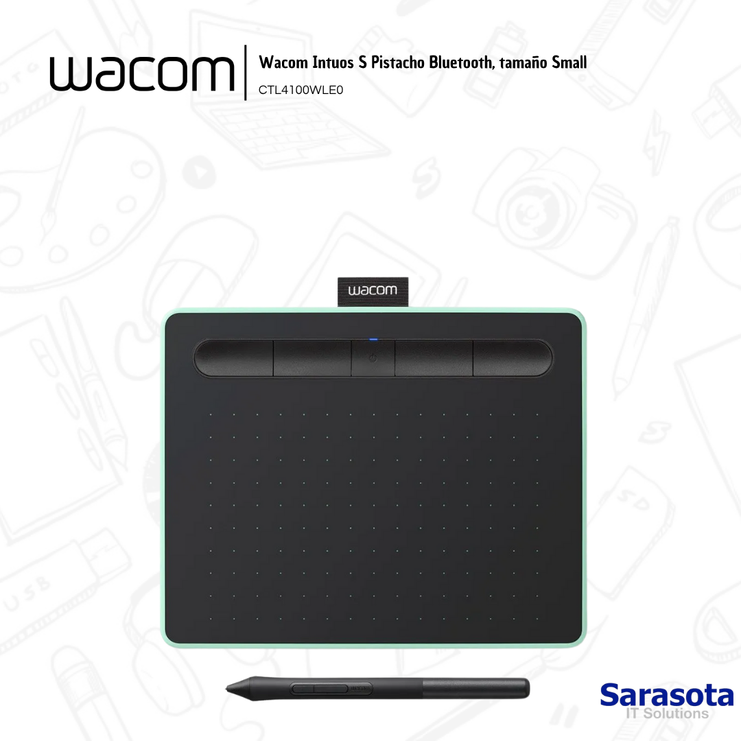 accesorios para electronica - Wacom Intuos S Pistacho Bluetooth, tamaño Small  2