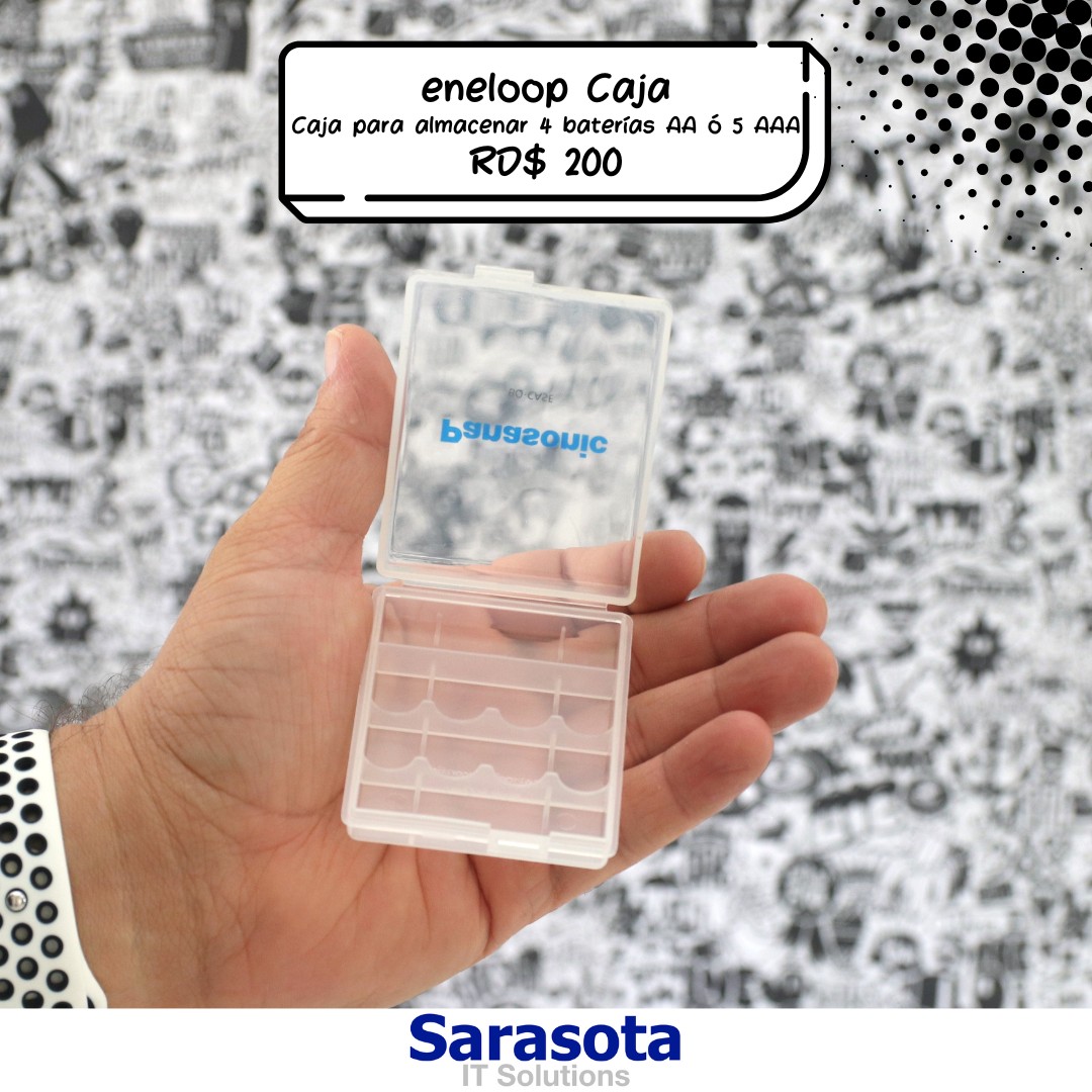accesorios para electronica - Caja para almacenamiento de Baterías eneloop by Panasonic (Somos Sarasota)
 1