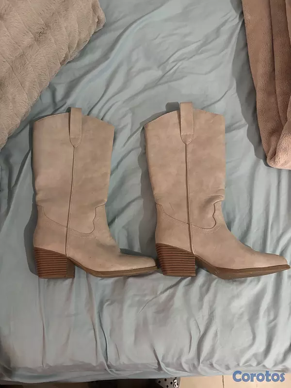 zapatos para mujer - Botas vaqueras de color Gris Arena 4