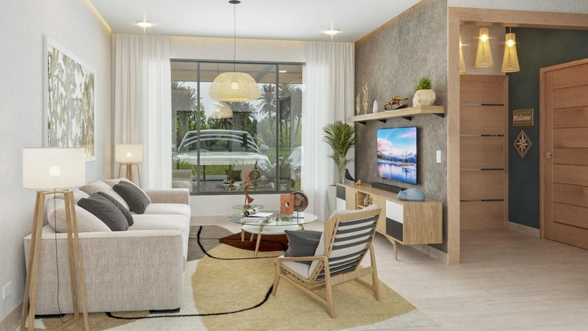 casas - Proyecto en venta Punta Cana 23-800 tres dormitorios, terraza y balcón privado.
 0