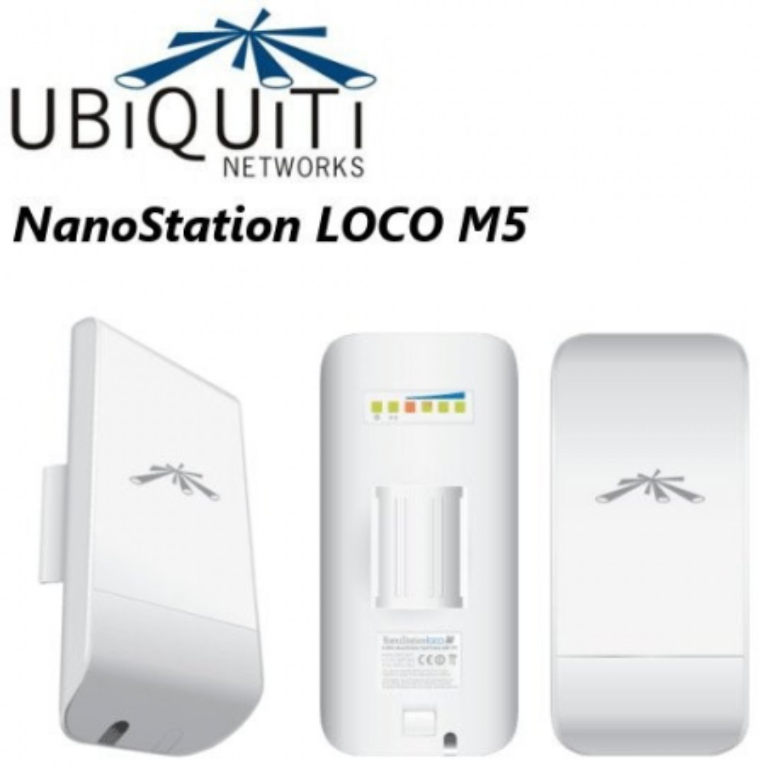 computadoras y laptops - ACCESS POINT UBIQUITI NANOSTATION LOCO M5 AIRMAX INDOOR OUTDOOR 5.8GHZ 150+ MBPS 0