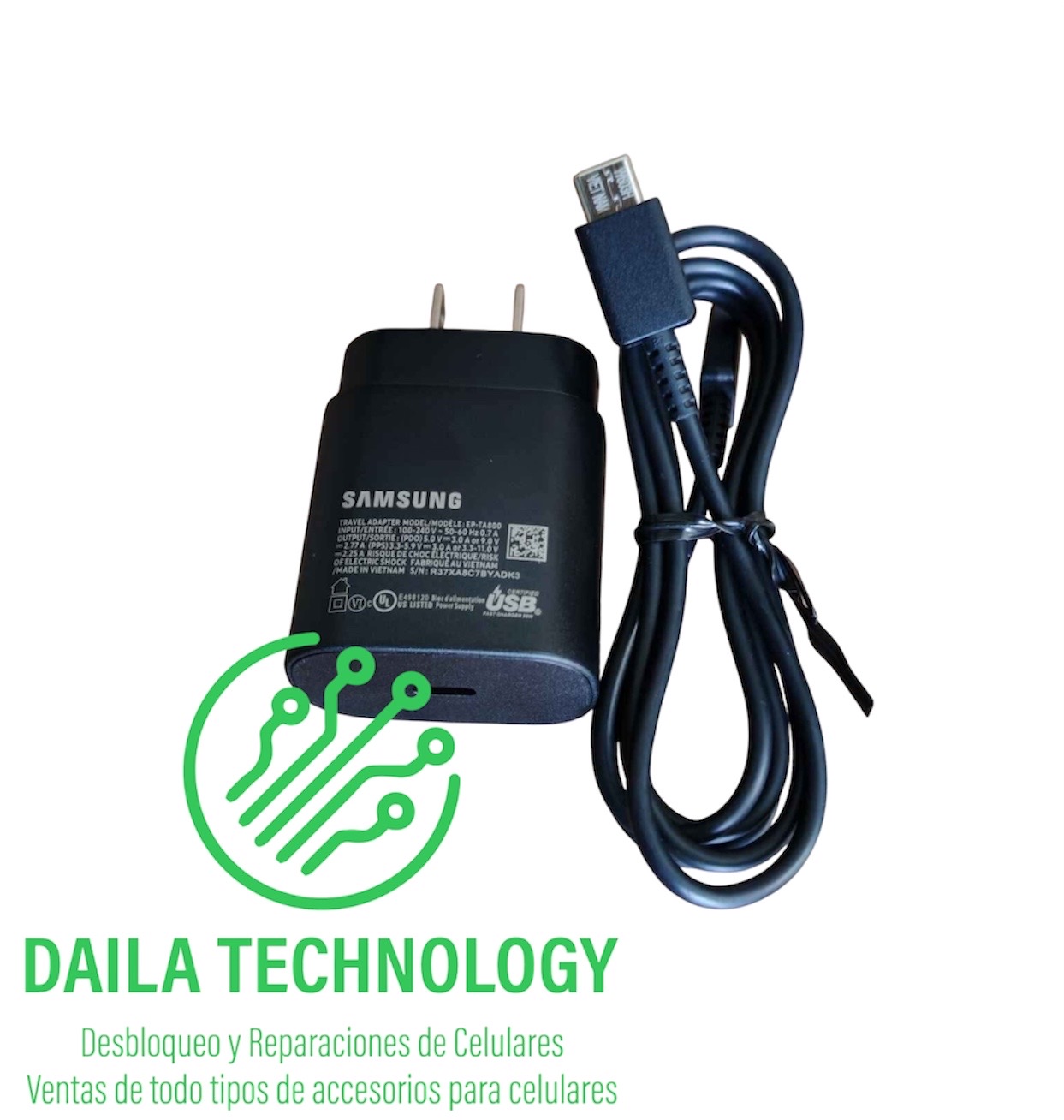 celulares y tabletas - Cargador Samsung original 25w carga super rápida  0