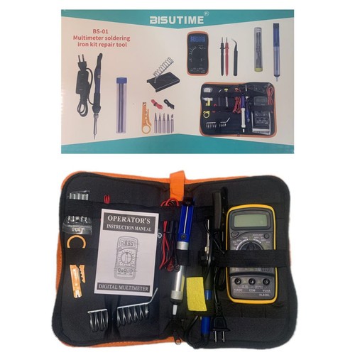 herramientas, jardines y exterior - kit de soldadura con multimetro tester  1