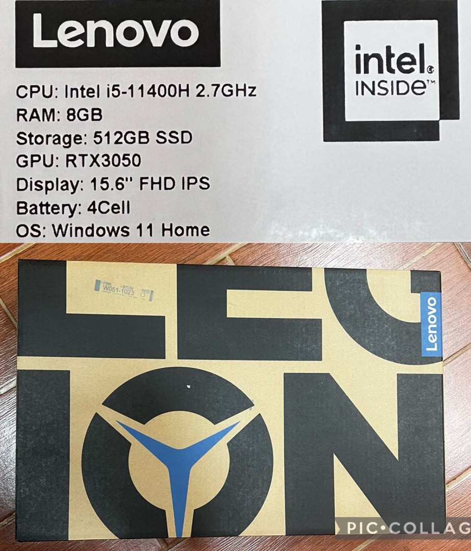 computadoras y laptops - Lenovo Legion 5 RTX3050 i5-11400H 512GB 8GB Ram SELLADA 