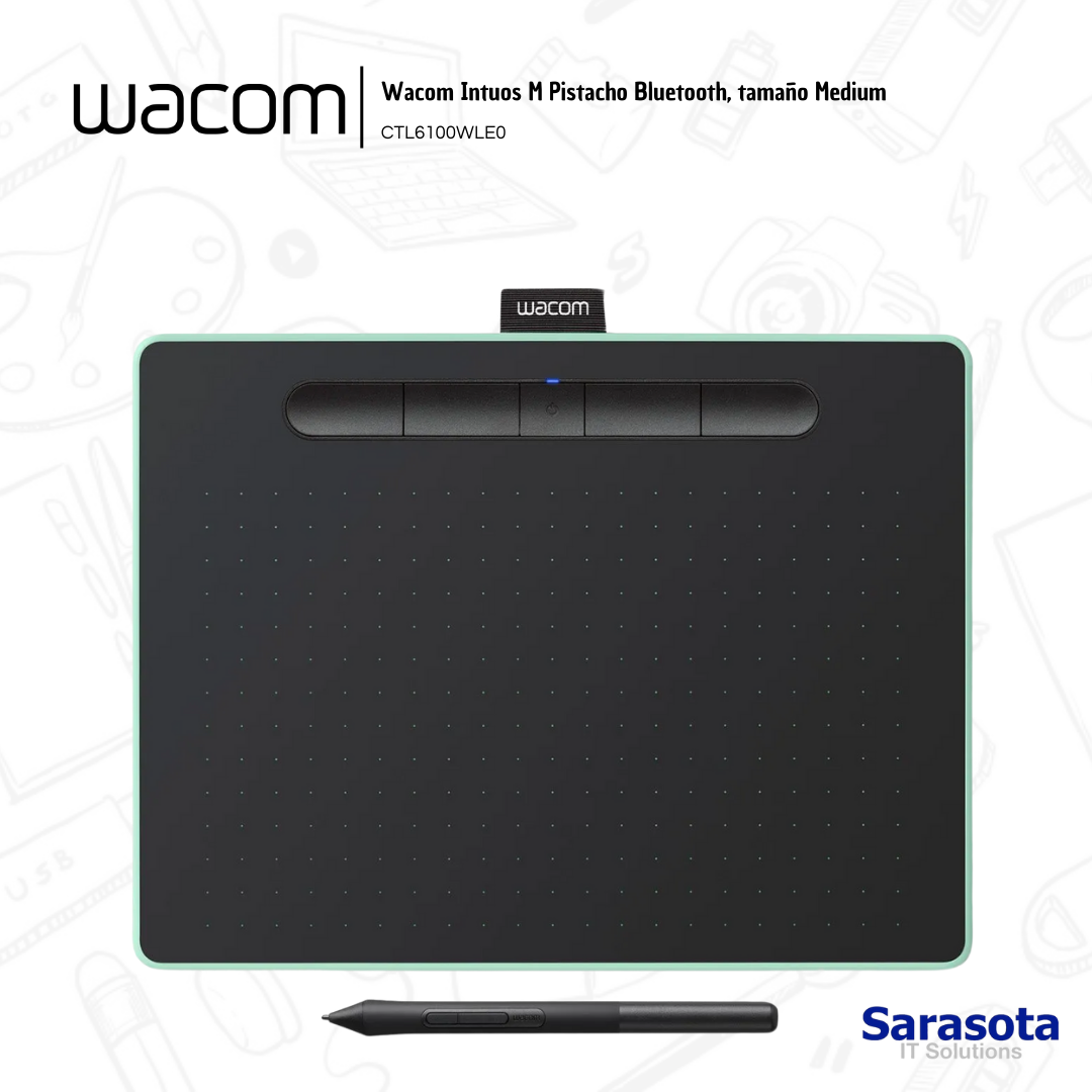 accesorios para electronica - Wacom Intuos M Pistacho Bluetooth 0
