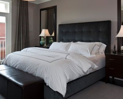 muebles y colchones - Cama color Negra tapizada+colchón. Nuevav