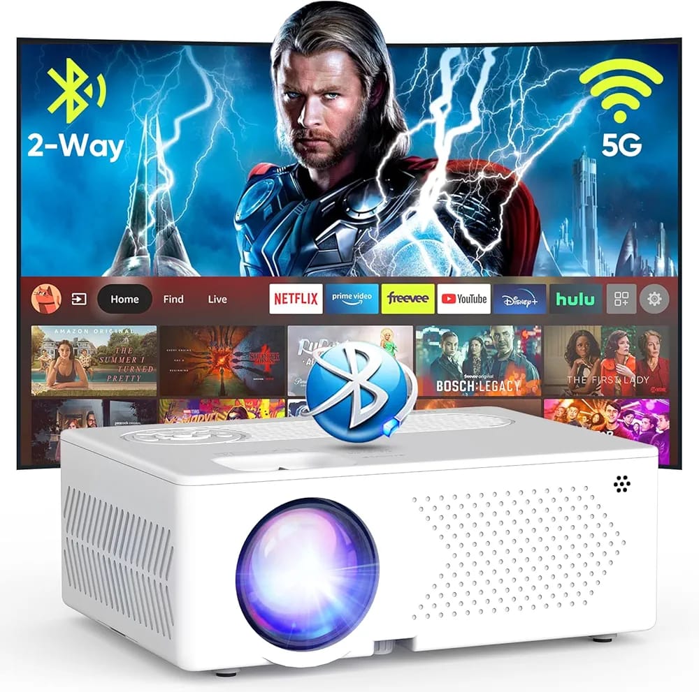 otros electronicos - Excelente Proyector 5G WiFi Bluetooth 1080 4K 20,000 de Contraste  5