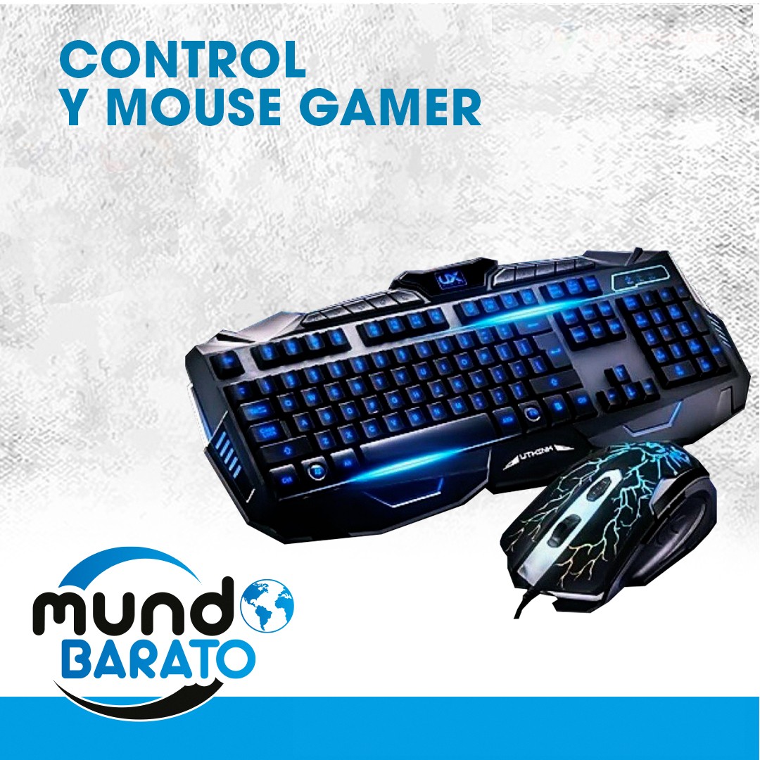 otros electronicos - Teclado  Mouse Para Pc. Jugadores Gamin Con Luces Gamer Gaming  0
