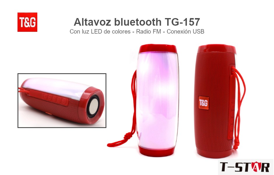accesorios para electronica - Bocina inalámbrica Bluetooth Con Luces Portátil Altavoz Recargable Tipo JBL 4