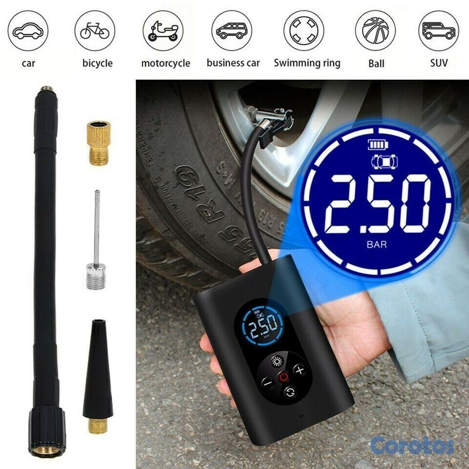 otros electronicos - BOMBA DE AIRE PORTATIL RECARGABLE M8 2