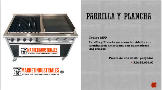 servicios profesionales - Parrilla y plancha 

Acero inoxidable 0