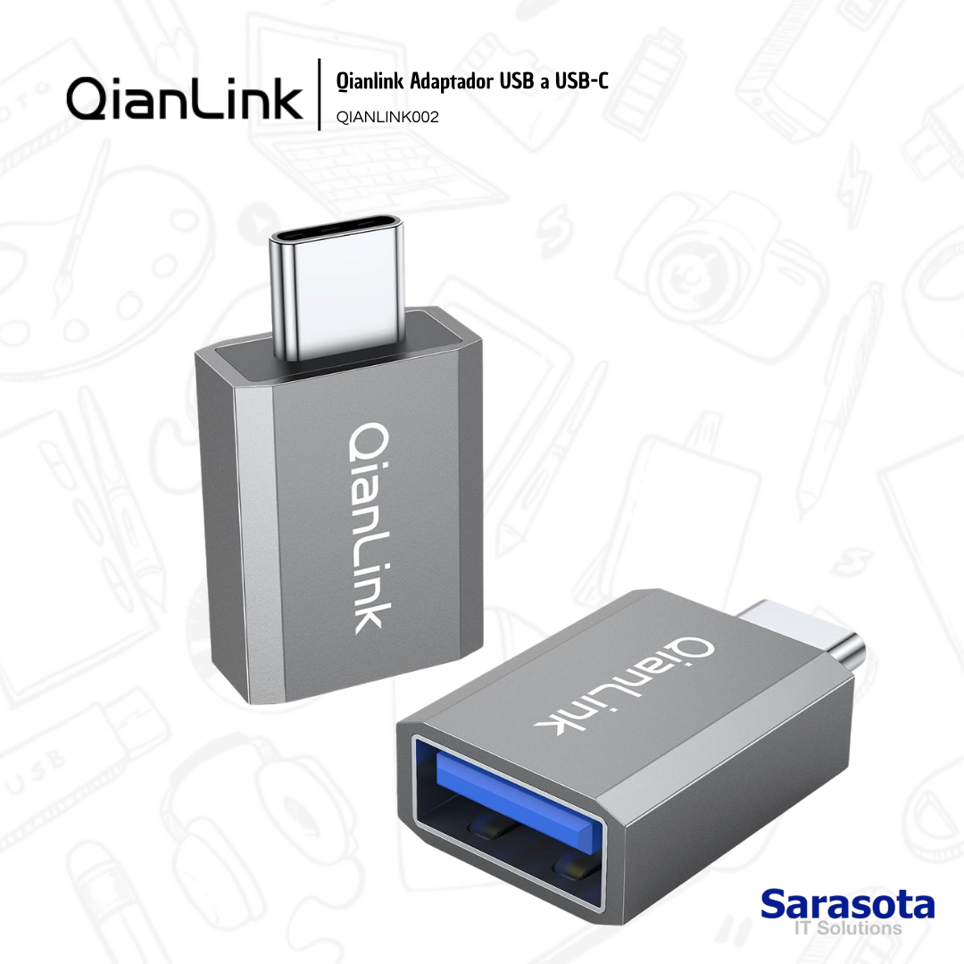 accesorios para electronica -  Adaptador USB a USB-C marca Qianlink 1