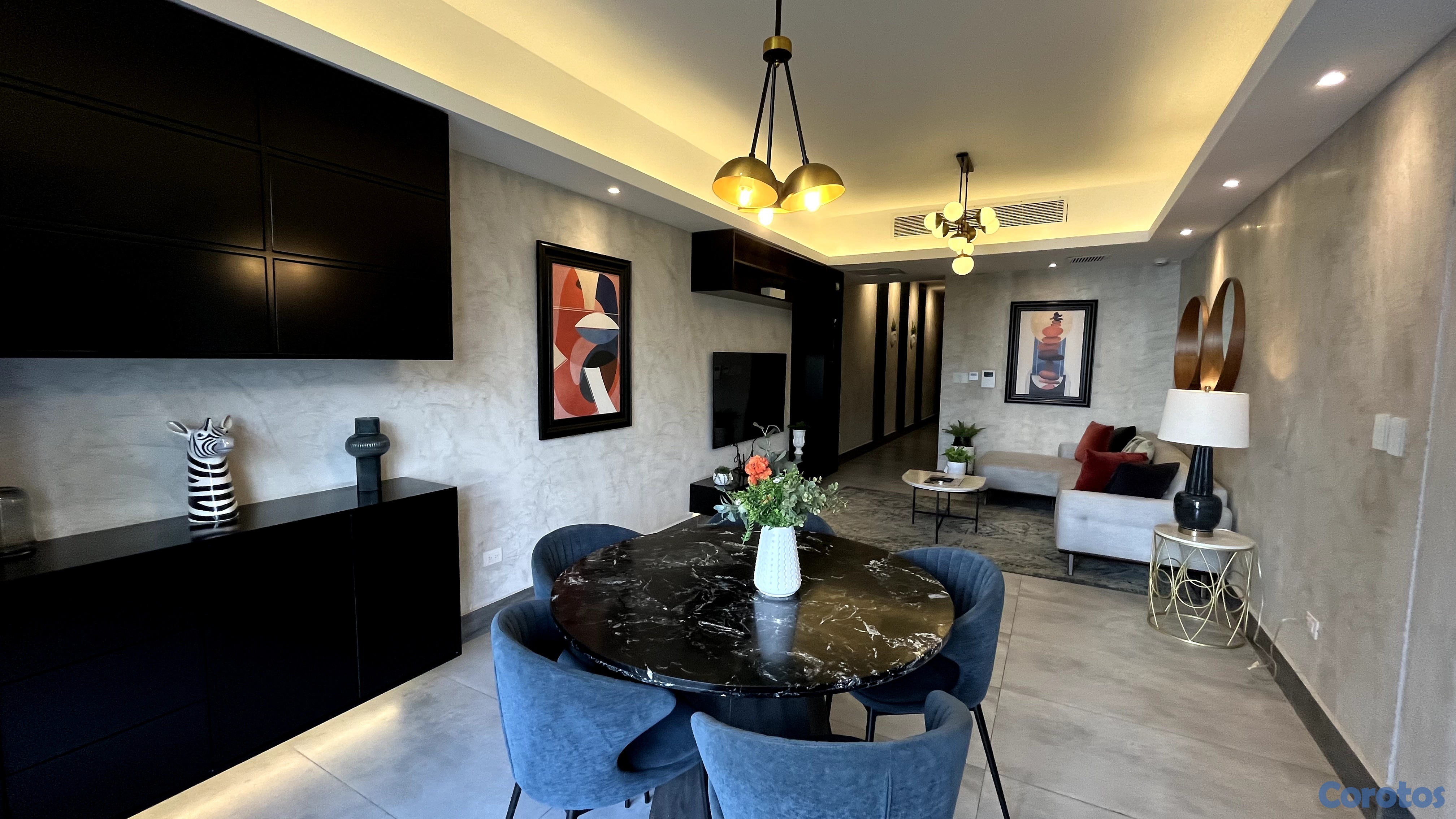 apartamentos - Apartamento amueblado en alquiler en Piantini de 2 2