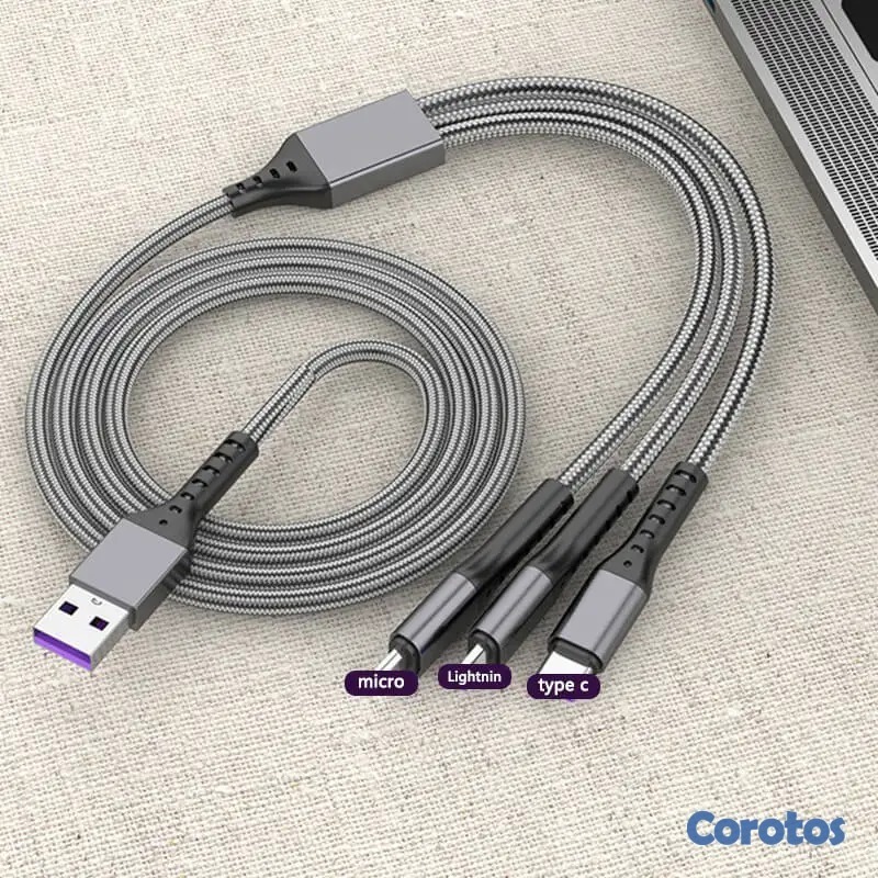 accesorios para electronica - Cable de Carga y Sincronización 3 en 1 - Alta Velo 1