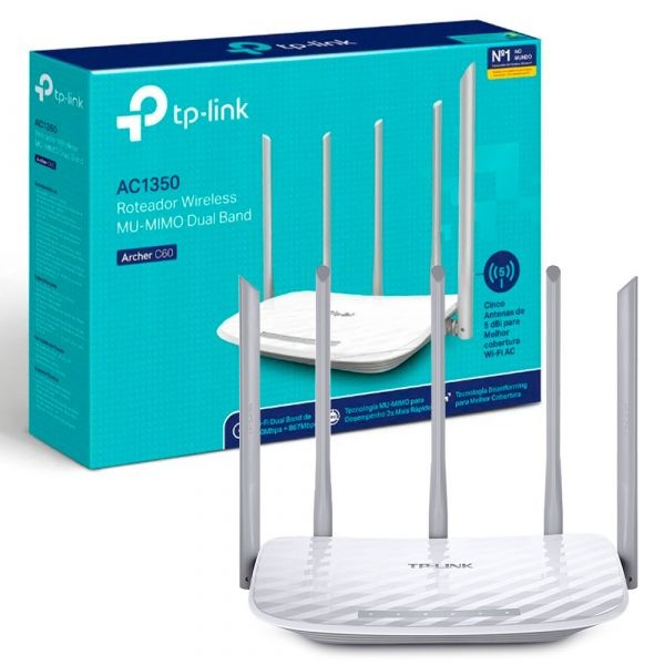 computadoras y laptops - ROUTER TP-LINK TL-ARCHER C60 AC1350  DE ALTA VELOCIDAD DUAL BAND 867MBPS,5GHZ
