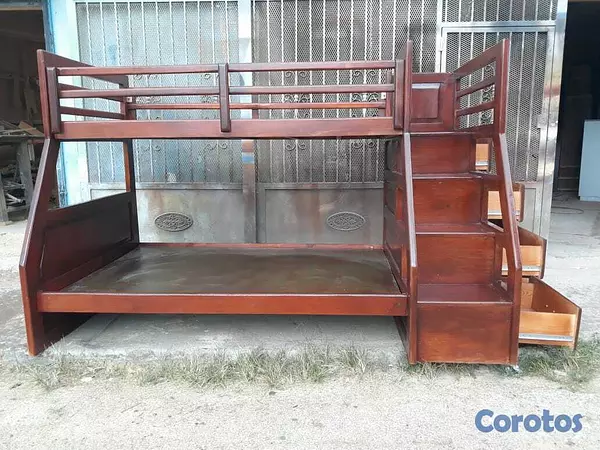 muebles y colchones - Camarote de dos camas con gavetas  2