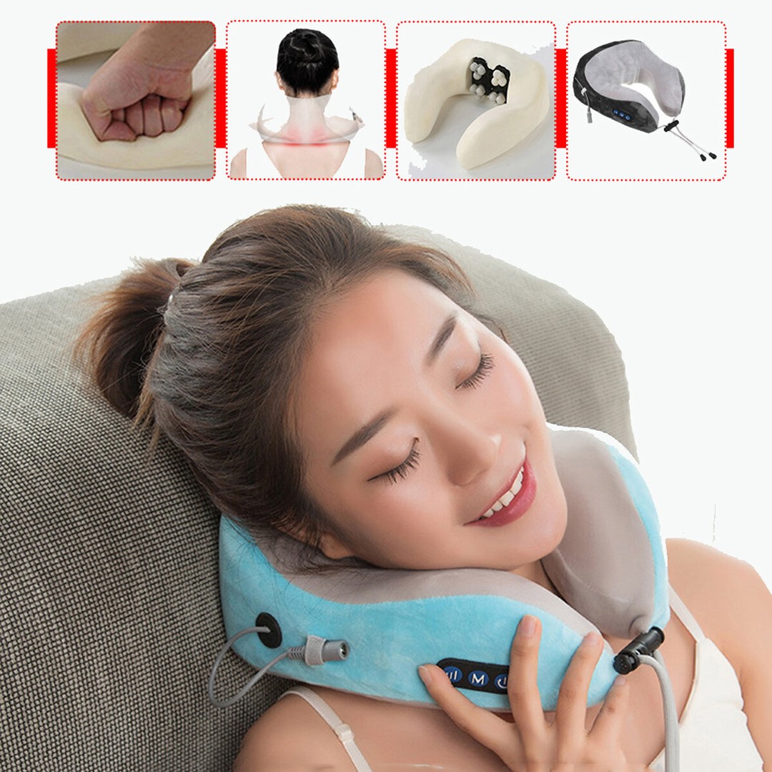 Masajeador de cuello en forma de U almohada portátil recargable cuello 3