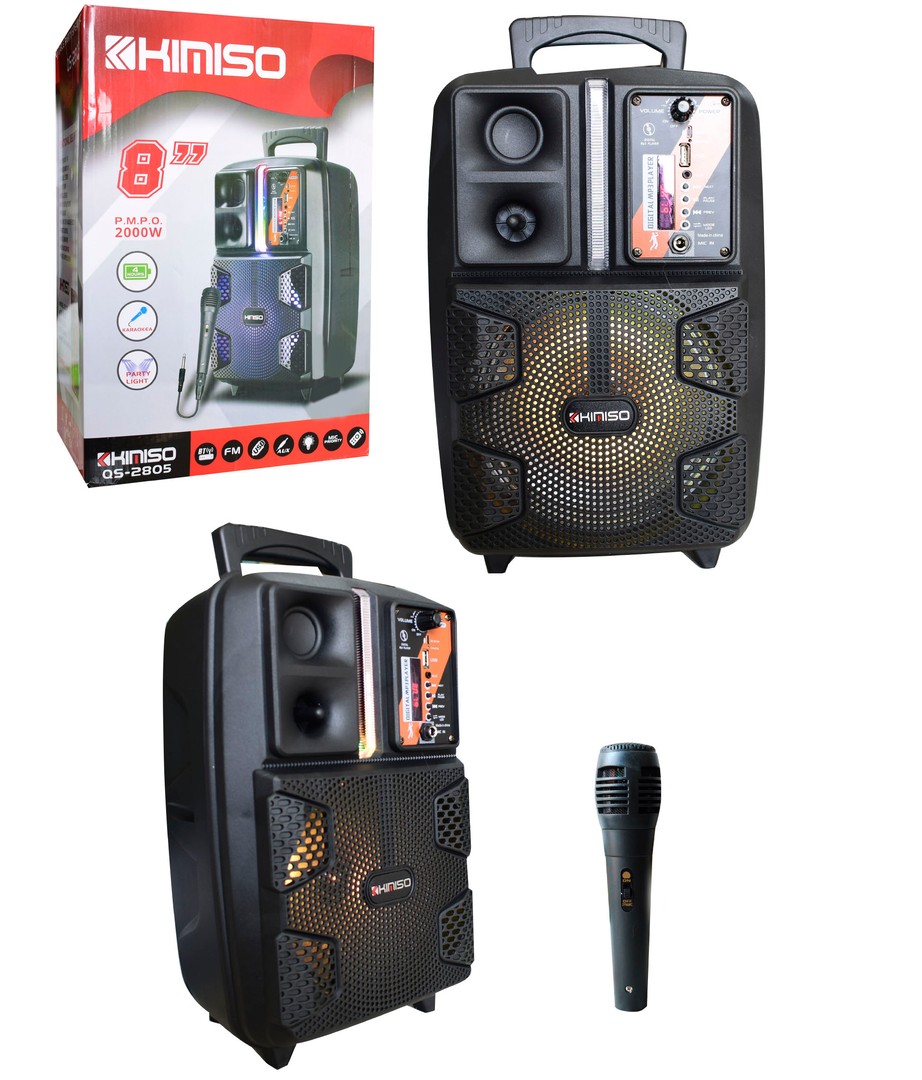 otros electronicos - Bocina 8" Pulgadas Mediana + microfono + control. KIMISO 2000watts 2