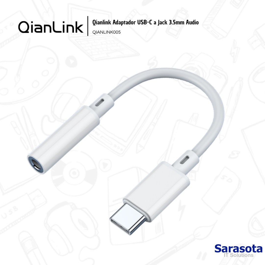 accesorios para electronica - Adaptador USB-C a Jack 3.5mm Audio Qianlink 2