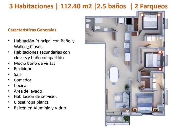 apartamentos - Apartamento en Venta Viejo Arroyo Hondo de Tres Habitaciones 8