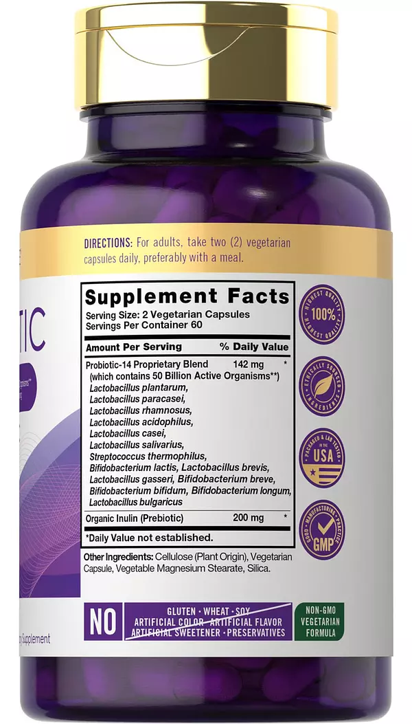 Salud y Equipamiento Médico - Probioticos Con Prebioticos | 120 Capsulas 2