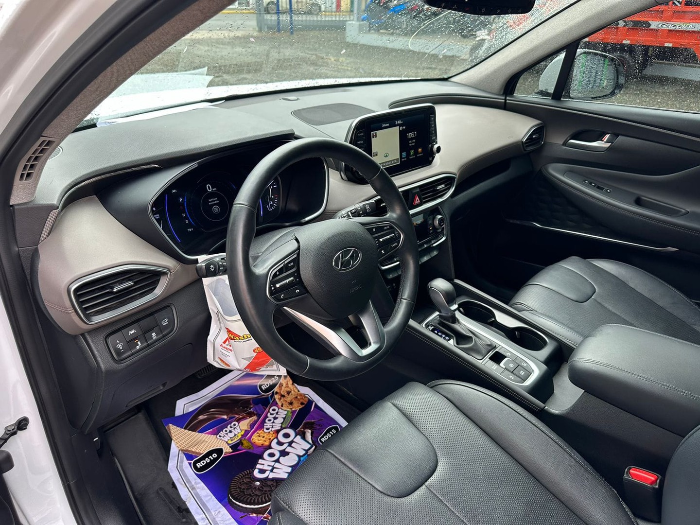 jeepetas y camionetas - Hyundai Santa Fe 2.0T, Techo panoramico 
Blanco Perla
Interior en piel Negro  4