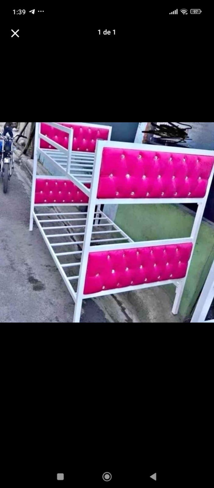 muebles y colchones - camarote 39x39 tapizado con su colchones  0