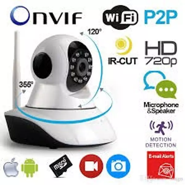 camaras y audio - Camara de Seguridad IP Wifi 2 Antenas Ver desde Celular Vigilancia Audio Altavoz 3