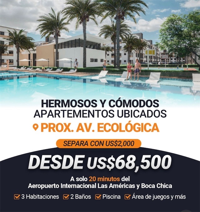 apartamentos - Venta de apartamentos en la avenida ecológica Santo Domingo este 