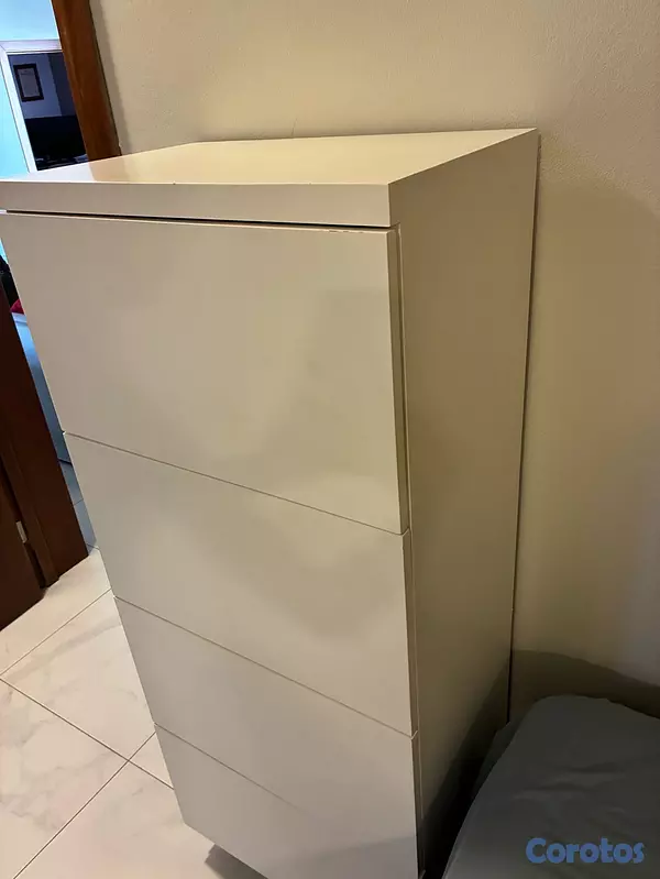 muebles y colchones - Gavetero alto IKEA blanco de 4 gavetas 2