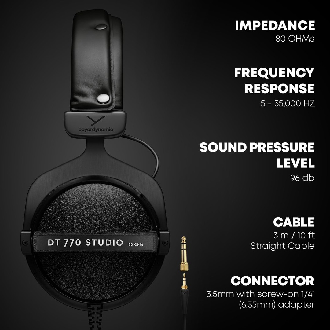 camaras y audio - Beyerdynamic DT 770 Pro 80 Ohms auriculares studio 2