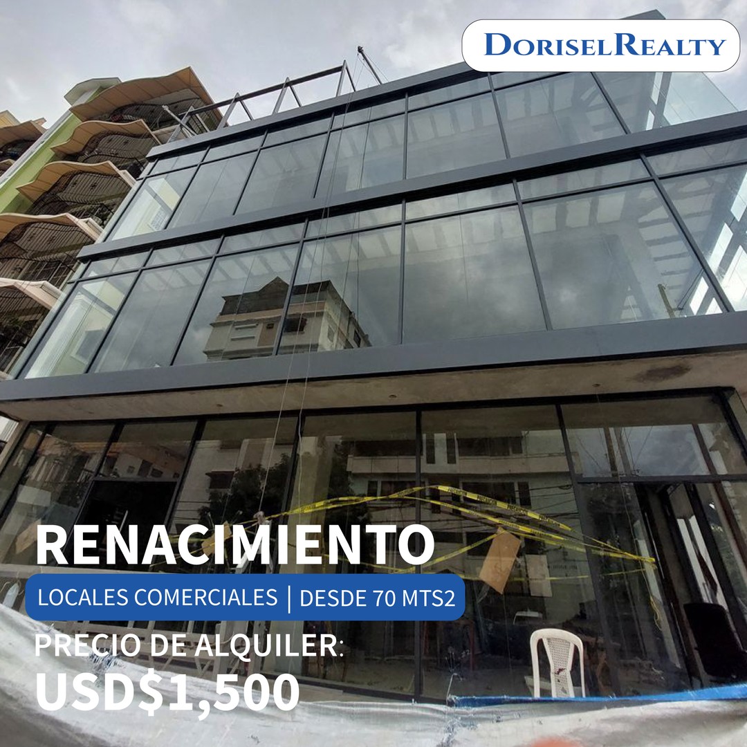 oficinas y locales comerciales - ALQUILER DE MODERNOS LOCALES COMERCIALES EN SECTOR RENACIMIENTO