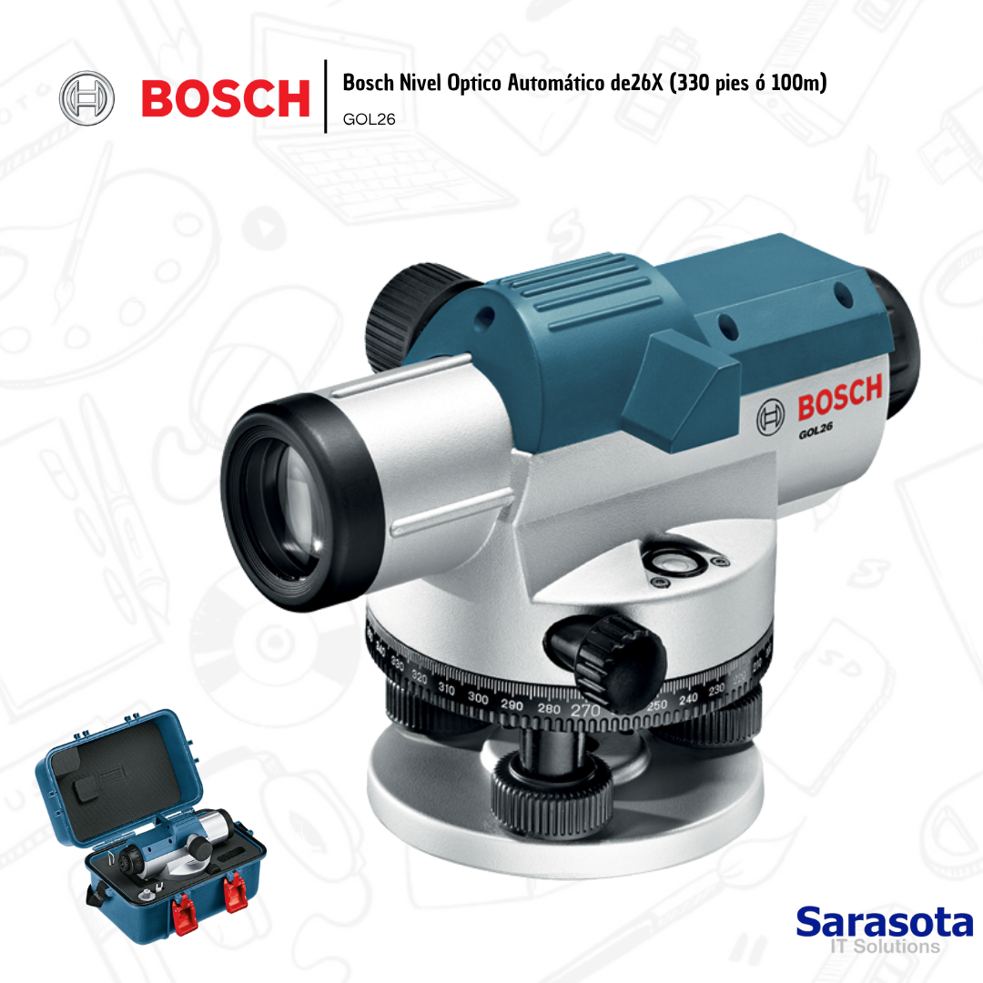 accesorios para electronica - Bosch Nivel Optico Automático de26X 330 pies, 100m 2